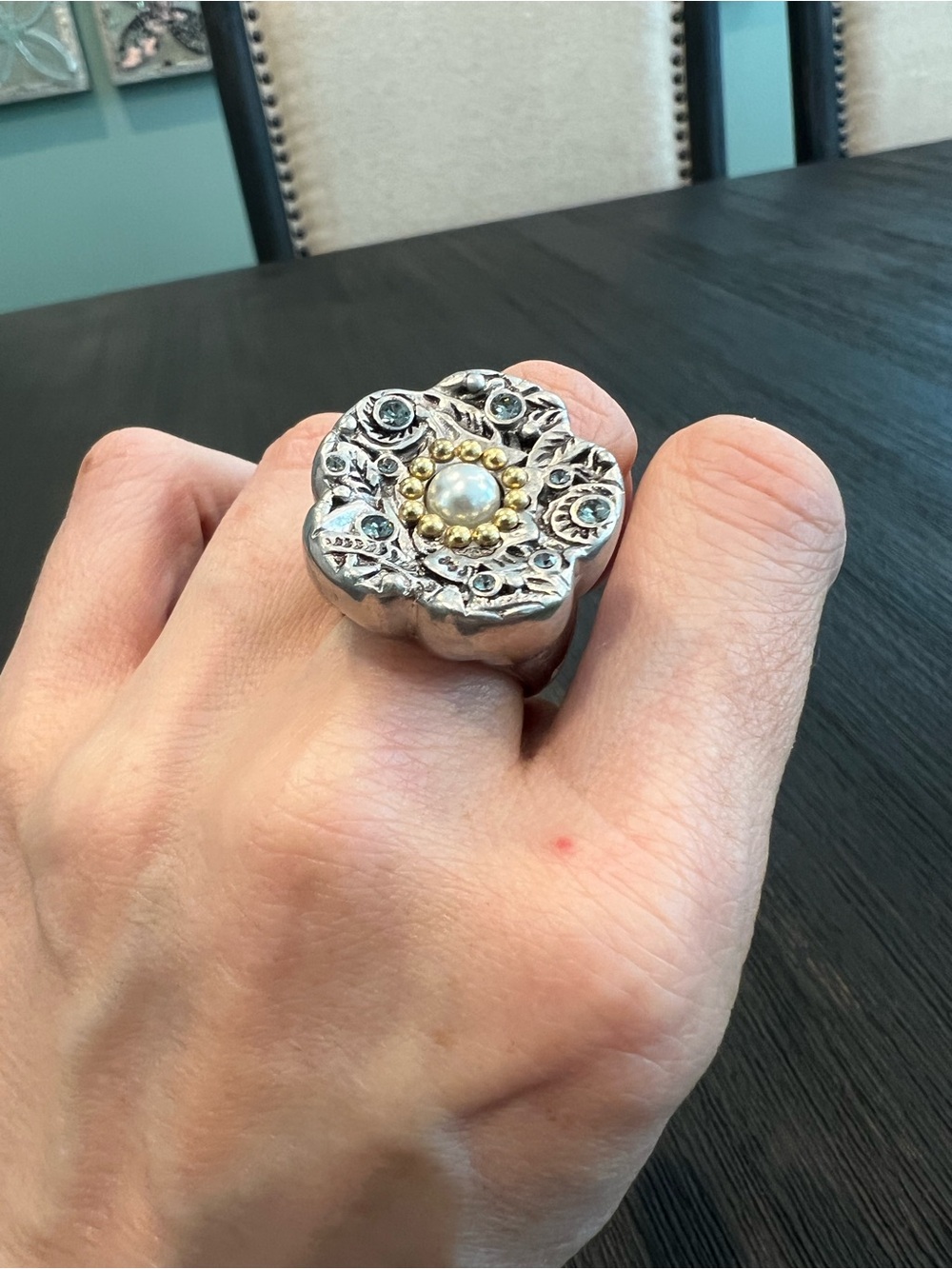 NWT Coach Tea Rose Ring Size 6